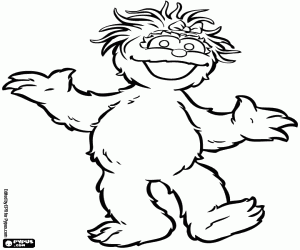 Coloriage Rosita, danses, Sesame Street