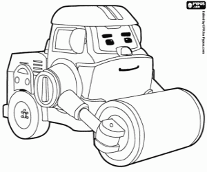 Coloriage Le rouleau compresseur Max, Robocar Poli