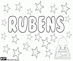 Coloriage Rubens, nom en portugais