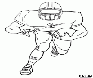 Coloriage Running back, football américain
