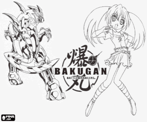 Coloriage Runo et son BakuganTigrerra 