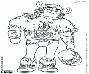 Coloriage Rustik le Morveux Jorgenson le viking