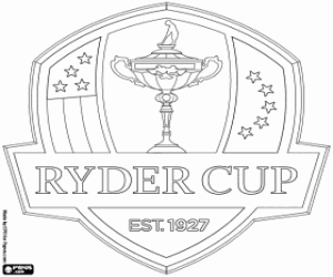 Coloriage Ryder Cup, un tournoi de golf