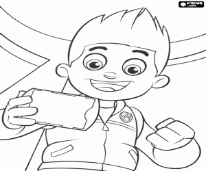 Coloriage Ryder, le garçon de Paw Patrol