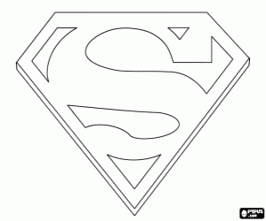 Coloriage S de Superman. Emblème de Superman 