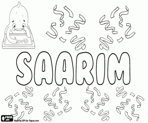 Coloriage Saarim, nom musulman