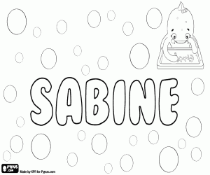 Coloriage Sabine, variante de Sabina