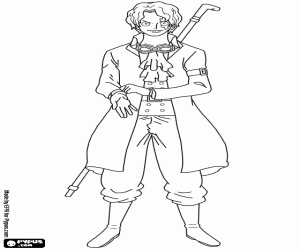 Coloriage Sabo, personnage de One Piece