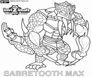 Coloriage Sabretooth Max, Invizimals Shadow Zone
