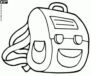 Coloriage Le sac à dos pour l’école