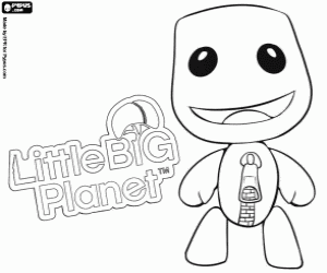 Coloriage Sackboy, personnage de LittleBigPlanet