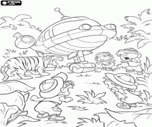 Coloriage Safari africain des Petits Einsteins