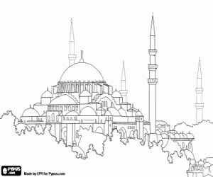 Coloriage Sainte-Sophie, Istanbul