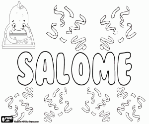 Coloriage Salomé, nom biblique