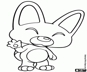 Coloriage La salutation de Eddy le renard