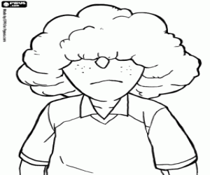 Coloriage Sam, joueur de football Inazuma Eleven