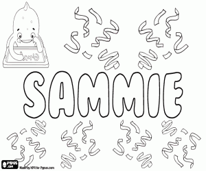 Coloriage Sammie, variante de Sammy