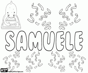 Coloriage Samuele, nom italien