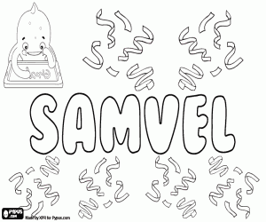 Coloriage Samvel, nom masculin arménien