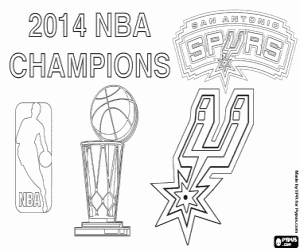 Coloriage San Antonio Spurs Champion NBA 2014