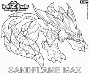 Coloriage Sandflame Max, Invizimals Shadow Zone