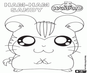 Coloriage Sandy, le Ham-Ham de Hillary