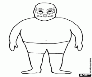 Coloriage Santa Claus en été