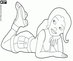 Coloriage Sara, un personnage de Tad Jones