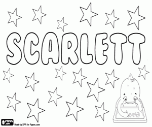 Coloriage Scarlett, nom anglais