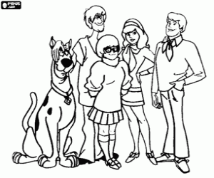 Coloriage Scooby-Doo et ses amis