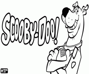 Coloriage Scooby-Doo avec le logo