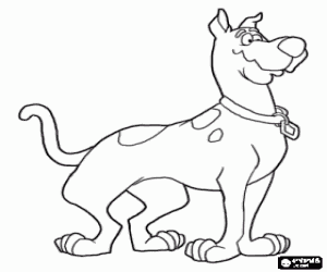 Coloriage Scooby-Doo, le chien protagoniste