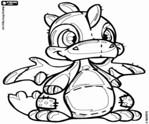 Coloriage Scorchio, le dragon de Neopets