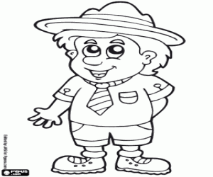 Coloriage Scoutisme, un mouvement de jeunes