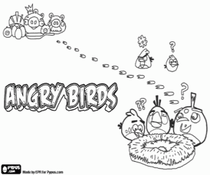 Coloriage Scène du jeu vidéo Angry Birds