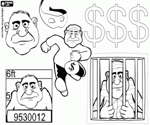 Coloriage Scènes de la vie du voleur