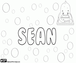 Coloriage Sean, nom irlandais