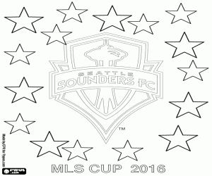 Coloriage Seattle Sounders, champion de la MLS 2016