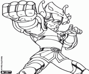 Coloriage Seiya de Pégase