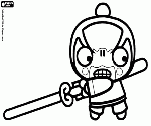 Coloriage Sensei Chang, personnage de Pucca