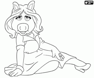 Coloriage La sensuelle Miss Piggy