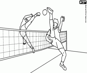 Coloriage Sepak takraw, un sport asiatique