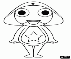 Coloriage Le sergent Keroro, personnage de manga