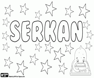Coloriage Serkan, variante de Sercan