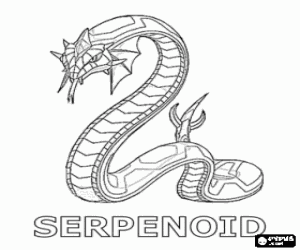 Coloriage Serpenoid est un Bakugan serpent 