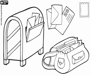 Coloriage Service de la poste traditionnelle