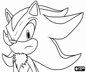 Coloriage Shadow est un hérisson comme Sonic