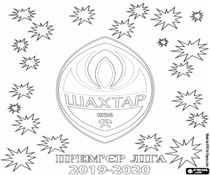 Coloriage Shakhtar Donetsk, champion 2019-2020