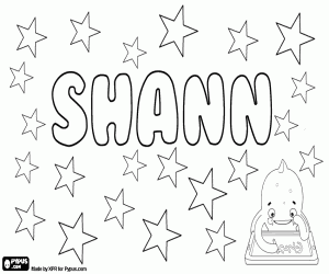 Coloriage Shann, variante de Shan