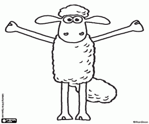Coloriage Shaun à bras ouverts